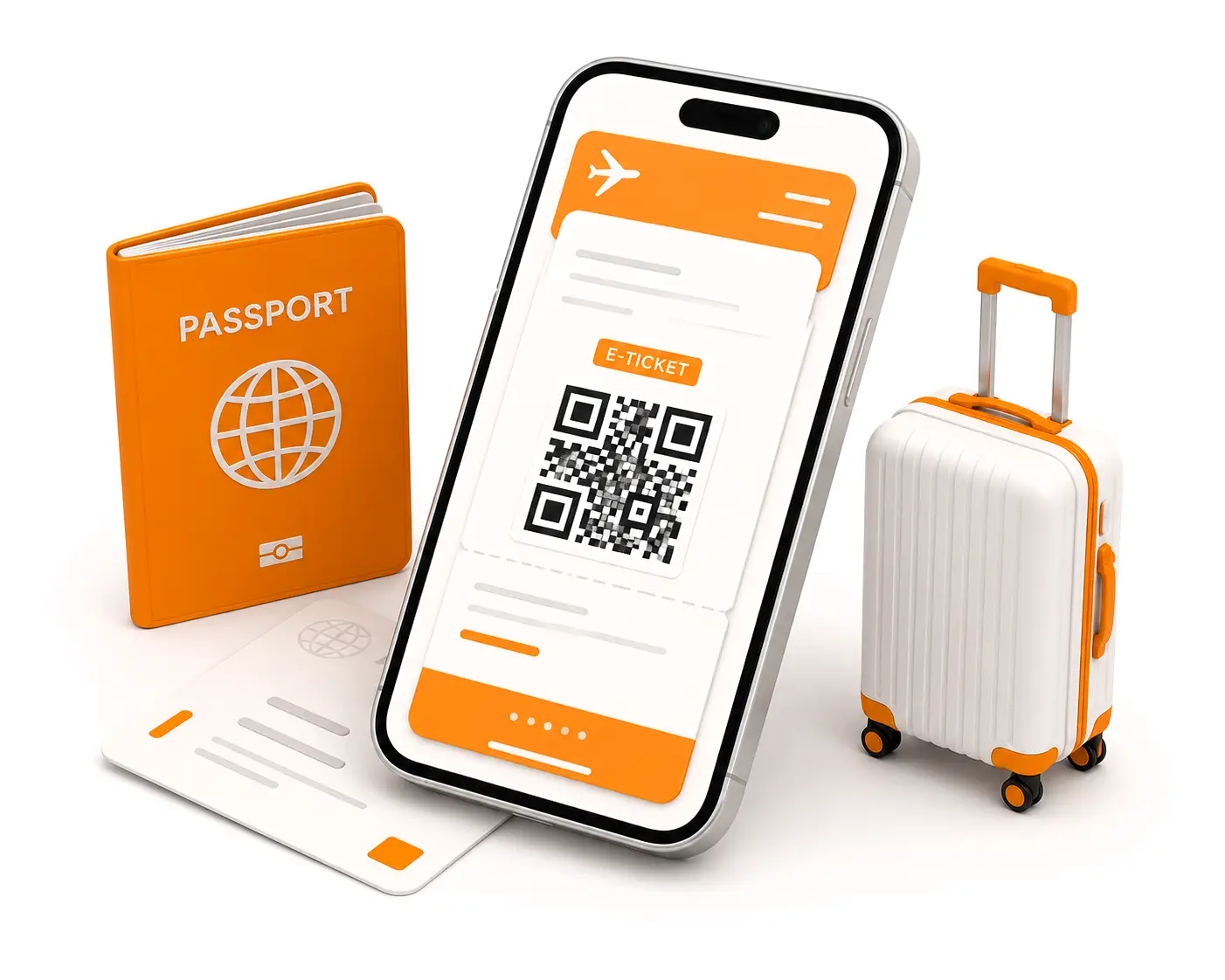 Dummy Ticket with E-ticket Number illustration displayed on a smartphone